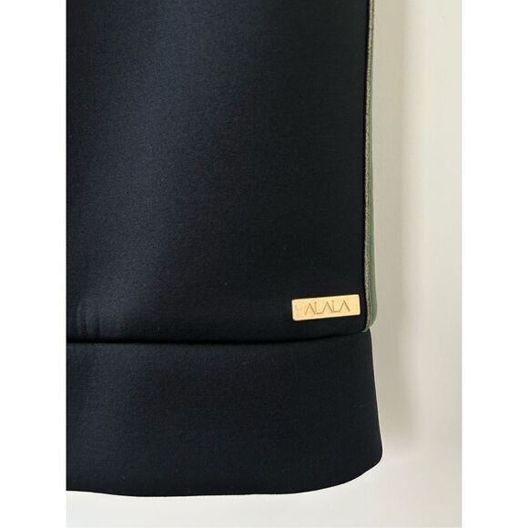 Alala Bond Scuba Hooded Vest Full Zip Black Green Size Small - Picture 11 of 11